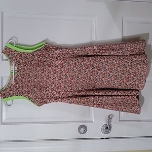 Pink Owl Floral Skater Dress